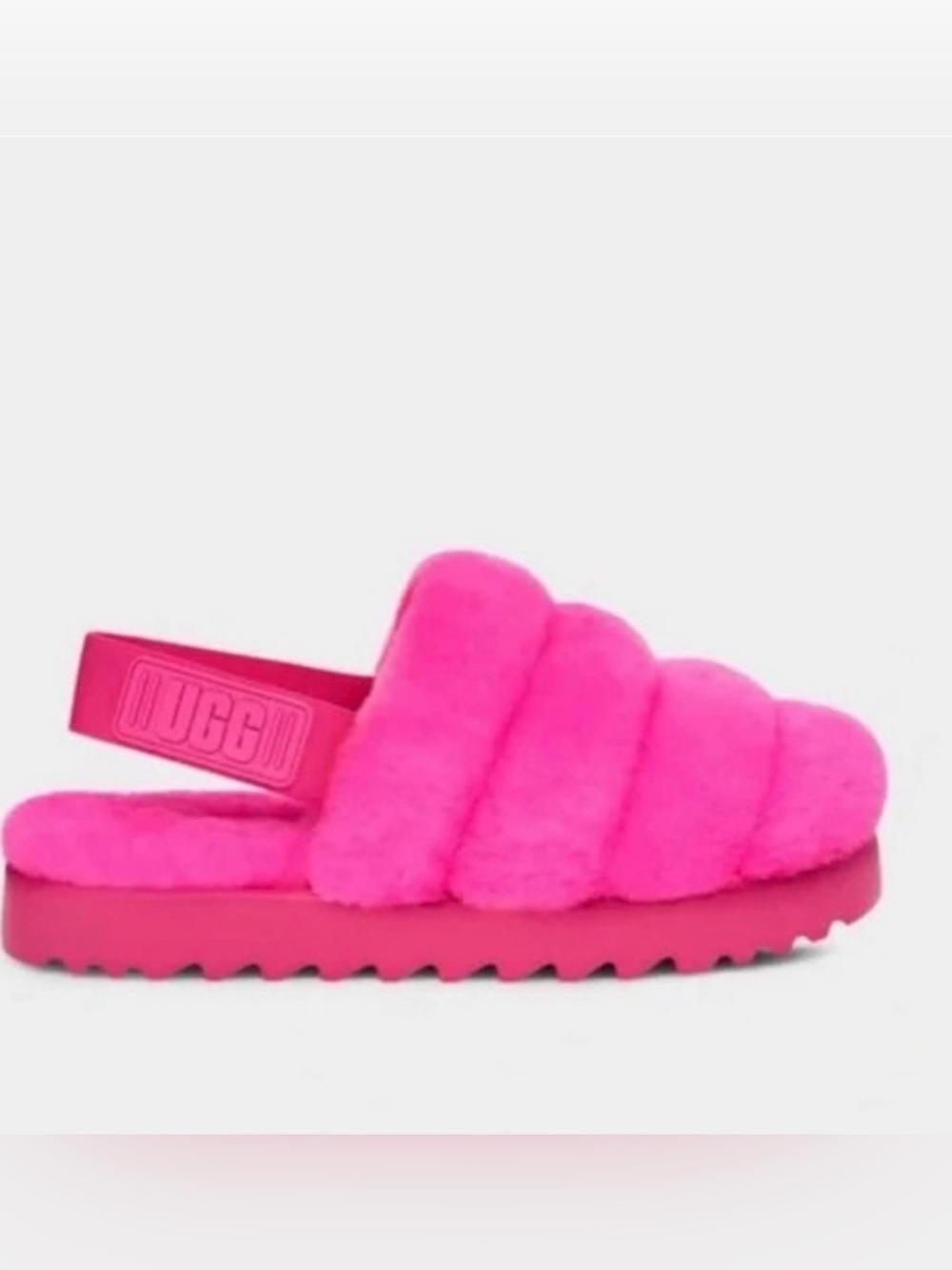 UGG Fluff Yeah Slides – Vibrant Hot Pink Shearling Slippers (Size [Insert Size])